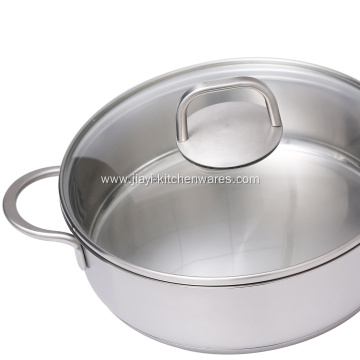 Wok SUS304 18/10 Stainless Steel Wok Jy-Np